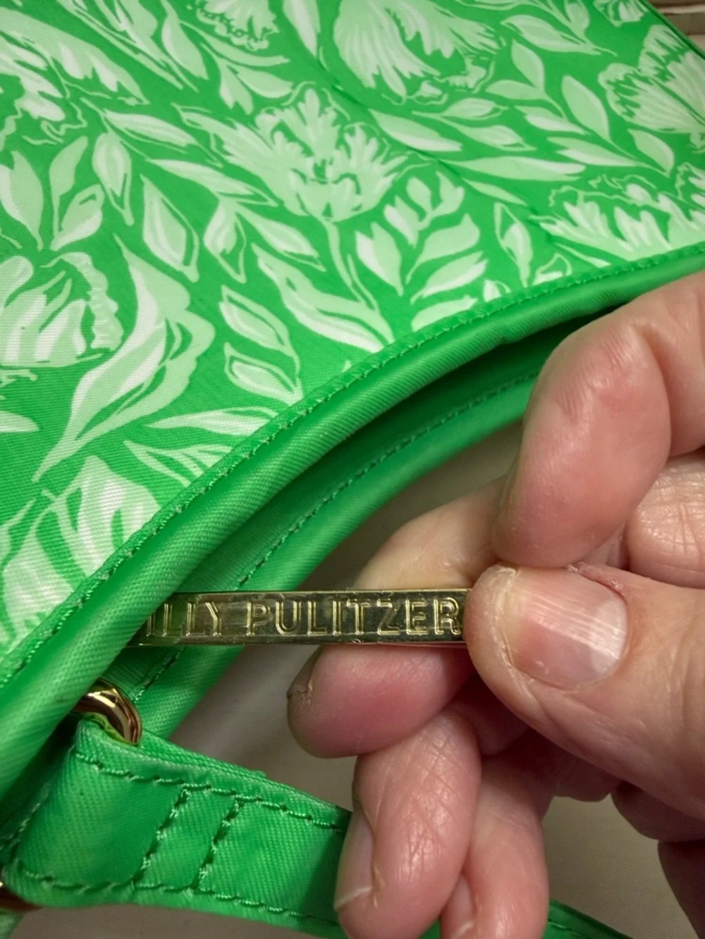 Green Floral Print Shoulder Bag - Picture 6 of 7